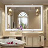 简约欧式卫浴镜子 浴室镜 防水卫生间镜 挂壁镜w3006