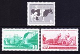 [临天]东德邮票 1958年第6届农业展览会.马克勒贝格.奶牛 3全 新