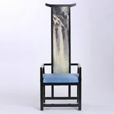 新中式高背椅实木水曲柳形象椅古典酒店样板房餐椅家具会所装饰椅