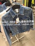 H&M HM 女装专柜正品代购 12月 蓝色水洗修身牛仔夹克外套 现货