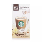 Starbucks星巴克VIA香草风味拿铁速溶免煮烘焙研磨咖啡2盒包邮