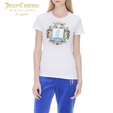 Juicy Couture 橘滋2016女士闪钻 JC LOGO 巴洛克风格短袖休闲T恤