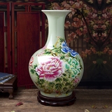 景德镇陶瓷花瓶客厅中式落地大花瓶家居电视柜装饰特色花器摆件