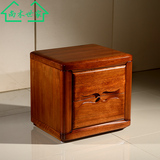 新款纯金丝檀木床头柜 简约现代实木储物柜抽屉式小柜子地柜斗柜
