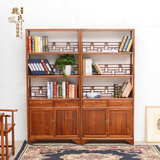 特价仿古典明清家具博古架多宝阁实木置物架书柜组合榆木四层书架