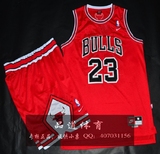 专柜正品公牛队23号 乔丹球衣套装 红色jordan篮球服AJ复古刺绣sw
