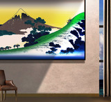 日式和风浮世绘日本画三十六景订做料理酒店风景巨幅超大幅装饰画