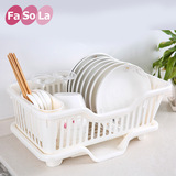 日本FaSoLa沥水碗架 厨房放碗筷碟架 塑料晾盘子装餐具收纳箱大号