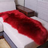澳洲纯羊毛地毯客厅卧室床边毯羊毛沙发垫飘窗垫纯色满铺皮毛一体