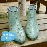 春夏季雨鞋雨靴女出口韩国学生成人时尚可爱搭扣低帮防滑花园水鞋