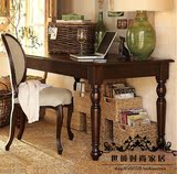 美式乡村简约大气古典实木书桌 美式家庭办公桌书桌椅组合可定制