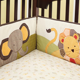 美国KIDDA婴儿床上用品套件四季通用加厚防撞婴儿床围床帏四条装