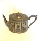 特价欧洲古玩1号店 西洋收藏英国19世纪铜镀银古董老茶壶束