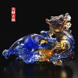 琉璃貔貅摆件一对中国风创意家居装饰工艺品辟邪招财吉祥开业礼物