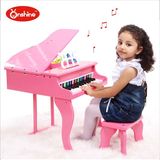 ONSHINE儿童钢琴玩具30键三角钢琴木质机械宝宝电子琴乐器小钢琴