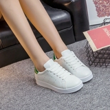 2016韩版系带平底小白鞋平跟学生鞋学院风休闲运动鞋透气单鞋女