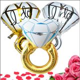 浪漫求婚I DO钻戒铝膜气球 结婚婚房婚礼生日布置钻石飘空氦气球