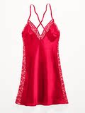现货 美国代购 维多利亚的秘密 缎面 蕾丝边 性感吊带睡裙