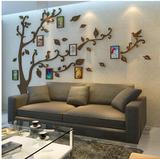 3D创意相片树立体墙贴水晶亚克力墙贴沙发电视照片墙贴温馨墙贴画