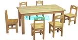 实木幼儿园课桌原木幼儿专用桌子定制儿童木制桌椅套装橡木幼儿桌