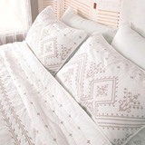 出口~美式乡村纯棉绣绗缝被三件套床盖可机洗可折叠 230*270