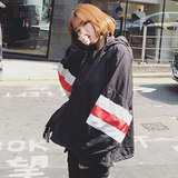 2016韩版中长款超薄字母印花套头防晒衣夏季女装宽松风衣学生外套