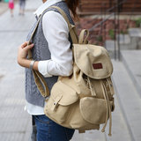 牧之逸女包双肩包女韩版帆布学生书包休闲背包大容量旅行包电脑包