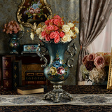 欧式复古花瓶客厅美式乡村花插后现代地中海奢华电视柜摆件花器