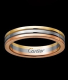 美国代购正品 Cartier/卡地亚 Trinity系列3.5毫米三色金结婚戒指