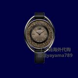 15年秋冬新款施华洛世奇黑色椭圆形水晶手表正品联保包邮5158517