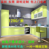 深圳东莞整体厨柜定做 厨房定制 石英石台面 现代简约风格包安装