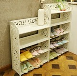 简易组装鞋架客厅卧室防水鞋架 简约现代置物架落地鞋柜白色特价