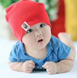 安琪娃猿人头婴儿男女宝宝帽加厚保暖时尚双层套头帽纯棉多色