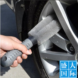 专业汽车轮毂刷 洗车轮胎刷清洁刷 洗车刷子汽车清洁用品防滑直柄