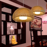 中式餐厅吊灯创意田园工程竹编灯茶楼走廊东南亚风格日式竹子灯笼