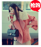 2015秋冬季韩版新款女装小香风修身显瘦短款毛呢外套百搭妮子大衣