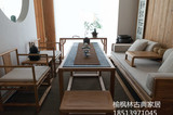 明式免漆老榆木茶桌禅意新中式家具茶楼会所茶桌泡茶桌设计师家具