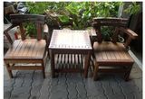 泰国柚木凉台室外小客厅配套桌椅（一桌二椅）需订货