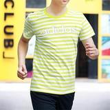 Adidas阿迪达斯T恤男装2016 NEO运动条纹短袖