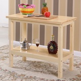 实木厨房切菜桌子操作台美甲桌长方形桌子简易家用桌子松木可定做