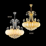 欧式奢华餐厅吊灯 创意金色水晶灯 简约大气饭厅卧室灯具欧式灯饰