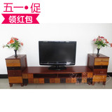 外贸出口原单实木家具 日式 现代 多彩电视柜组合 客厅柜 床头柜