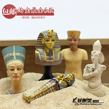 埃及法老金棺半身像黄金面具守护神仿真人偶公仔手办雕像模型摆件