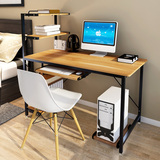 电脑桌 台式家用简易环保带书架书桌书架写字台简约现代办公桌