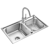 304不锈钢专利多功能按压加厚特价双槽水槽进口配件套餐洗菜盆