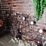 东南亚欧式复古美式乡村铁艺咖啡厅客厅树叶酒吧背景墙装饰画大号