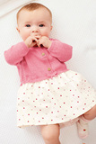 【现货】英国代购NEXT童装 16秋女草莓印花针织拼接式长袖连衣裙