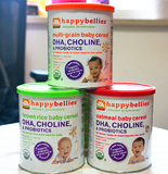 美国Happybellies禧贝一段二段三段婴幼儿燕麦米糊DHA益生菌米粉