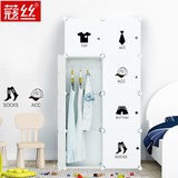 家具宿舍衣柜简易布艺组装成人钢架格子布衣柜韩式单人塑料衣