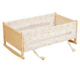 婴儿床无漆环保床摇篮床童床带滚轮尿布台变书桌